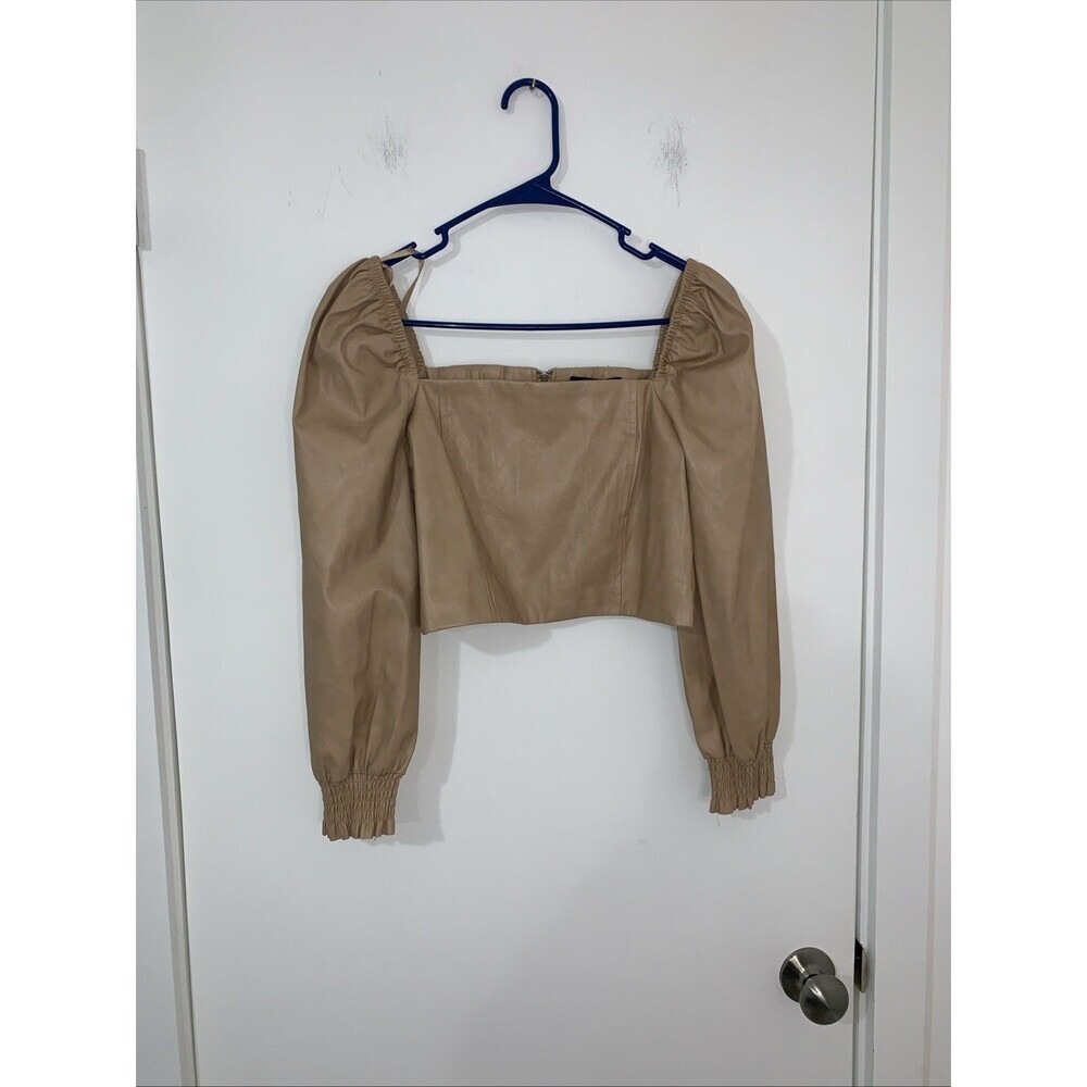 Seven For All‎ Mankind Cropped Faux Leather Corset Medium New With Tags
